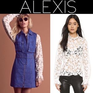 Alexis “Meryl” Embroidered Lace Ruffle Top